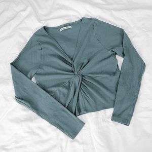 Abercrombie & Fitch Twist Front Ribbed Top
